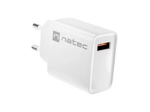 NATEC ŁADOWARKA SIECIOWA RIBERA USB-A 18W BIAŁA NUC-2057 - Ładowarki do telefonów - miniaturka - grafika 1