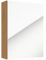 Szafki łazienkowe - Szafka łazenkowa z lustrem 60x50x15cm wisząca wąska dąb craft Salsa - miniaturka - grafika 1