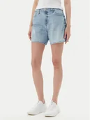 Spodenki damskie - Guess Szorty jeansowe W5GD1A D4K30 Niebieski Regular Fit - miniaturka - grafika 1