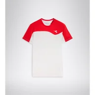 Koszulki sportowe męskie - Koszulka do tenisa z krótkim rekawem męska Diadora T-SHIRT TEAM tomato red - miniaturka - grafika 1