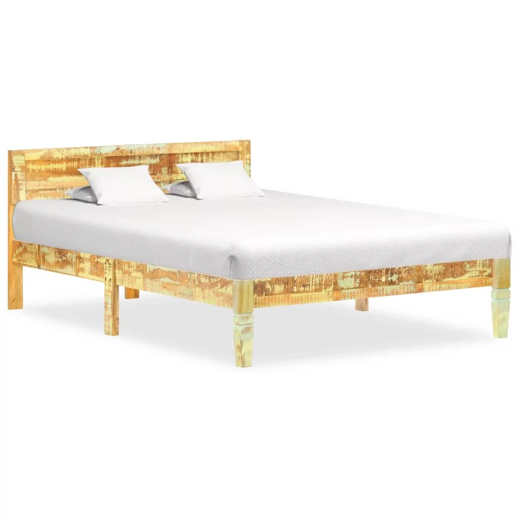 vidaXL Rama łóżka z litego drewna z odzysku, 120 x 200 cm