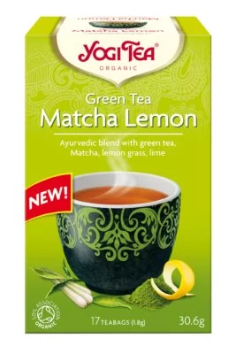 Yogi Tea HERBATKA ZIELONA Z CYTRYNĄ I MATCHĄ BIO (17 x 1,8 g) -