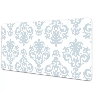 Mata z nadrukiem na biurko Szary ornament 90x45 cm - Podkładki na biurko - miniaturka - grafika 1