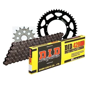 Zestaw łańcuchów DID stal 428HD / 132 zapięcie na klips do MuZ/MZ SM 125 ccm rok prod. 2002-2011 - Części motocyklowe - miniaturka - grafika 1