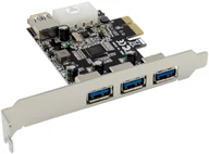 Akcesoria do komputerów stacjonarnych - InLine® PCIe Karte, 3x+1x USB 3.2 Gen.1, Molex kompatibler 4-Pin Stromanschluss - miniaturka - grafika 1