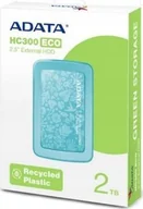 Dyski HDD - Dysk zewnętrzny HDD ADATA ADATA Externí HDD 2TB 2,5" USB 3.2 AHC300E, ECO Green - miniaturka - grafika 1
