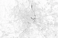 Fototapety - Nice Wall Rzym - czarno-biała mapa miasta - fototapeta 175x115 FS3352 - miniaturka - grafika 1
