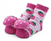 Skarpetki dla dzieci - Ciepłe bawełniane skarpetki z grzechotką r 1-2 lat - miniaturka - grafika 1