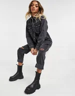 Spodnie damskie - Spodnie Damskie Petite Czarne Z Dziurami 26/26 Rsc - miniaturka - grafika 1