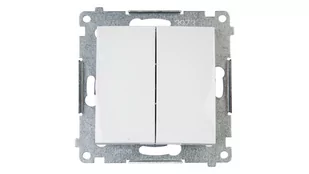 Kontakt Simon KONTAKT- SIMON 54 BIAŁY Przycisk Podwójny ZWIERNY (DP2.01/11) - Wyłączniki światła i elektryczne - miniaturka - grafika 1