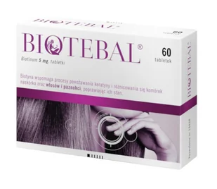 POLFA WARSZAWA Biotebal 5 mg x 60 tabl - Włosy, skóra, paznokcie - miniaturka - grafika 1