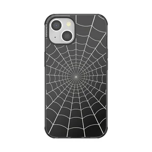 PopSockets: PopCase (dla MagSafe) - Etui na telefon iPhone 14 z możliwością zmiany położenia PopGrip przesuwnym stojakiem na telefon i uchwytem z wymienną górą, SPIDERMAN - czarna sieć - Etui i futerały do telefonów - miniaturka - grafika 1