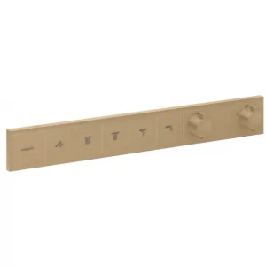 HANSGROHE 15384140 RainSelect Bateria termostatyczna do 5 odbiorników, podtynkowa, element zewnętrzny Brąz Szczotkowany - Baterie podtynkowe - miniaturka - grafika 1
