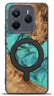 Etui i futerały do telefonów - Bewood Drewniane etui do Xiaomi Redmi Note 14 5G, Unique Turquoise do MagSafe - miniaturka - grafika 1