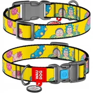 Obroże dla psów - Obroża dla psa nylonowa WAUDOG Nylon z paszportem QR, rysunek "Rick i Morty 1", rozmiar S, 25-35 cm, 15 mm - miniaturka - grafika 1