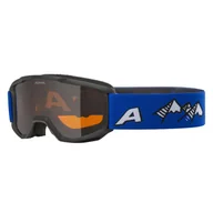 Gogle i okulary motocyklowe - Dziecięce Gogle ALPINA PINEY A7268434 – Czarny - miniaturka - grafika 1