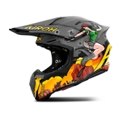 Kaski motocyklowe - Kask Cross Airoh Twist 3 Adventure Matowy SzaryL - miniaturka - grafika 1