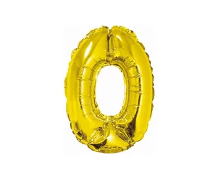 GoDan Balon foliowy cyfra 0, 14", złota FG-C35Z0 - Balony i akcesoria - miniaturka - grafika 1