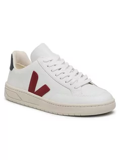 Sneakersy męskie - Veja Sneakersy V-12 Leather XD021955V Biały - grafika 1