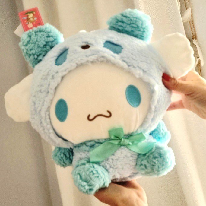 Maskotka pluszak fluffy puszysta niebieska Cinnamoroll 30 cm