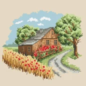 Pasmanteria - Haft krzyżykowy - Zestaw do haftu - Pory roku - Słoneczne lato - miniaturka - grafika 1