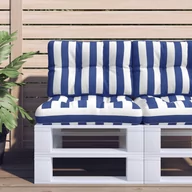 Poduszki na krzesła - vidaXL Poduszka na paletę, niebiesko-białe paski, 50x40x12 cm, tkanina - miniaturka - grafika 1