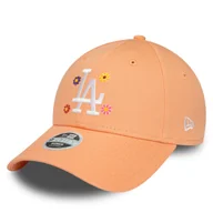 Czapki damskie - Czapka z daszkiem New Era Wmns Flower 940 La Dodgers 60435013 Pomarańczowy - miniaturka - grafika 1