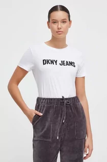 Koszulki sportowe damskie - Dkny t-shirt damski kolor biały - DKNY - grafika 1