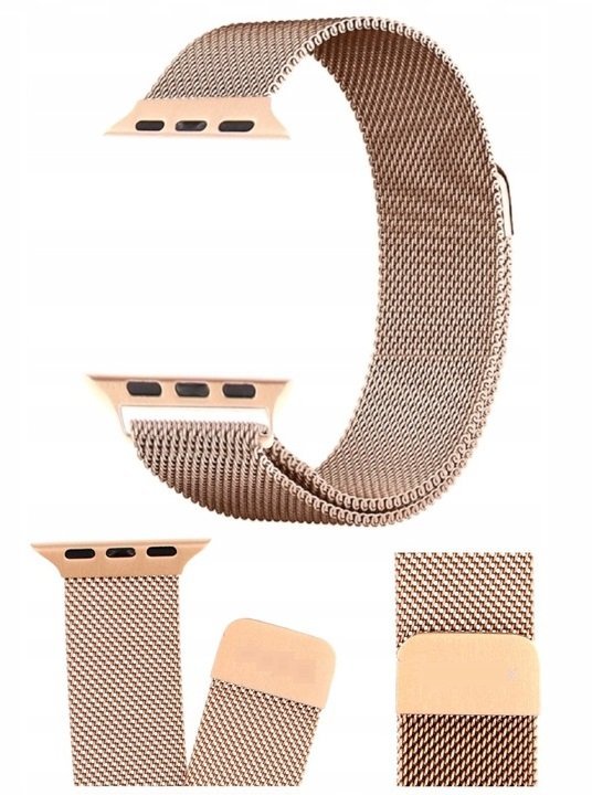 Bransoleta Do Apple Watch 38mm 40mm 41mm Magnes Złota - Włoski Styl