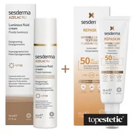 Zestawy kosmetyków damskich - Sesderma Azelac RU Luminous Fluid Cream + Repaskin Fluido Invisible ZESTAW Emulsja rozświetlająca SPF 50 50 ml + Krem/Żel SPF50 50 ml - miniaturka - grafika 1