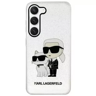 Etui ochronne na telefon Karl Lagerfeld KLHCS23SHNKCTGT do Samsung Galaxy S23 S911  transparent hardcase Gliter Karl&Choupette - Etui i futerały do telefonów - miniaturka - grafika 3