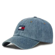 Czapki damskie - Czapka z daszkiem Tommy Jeans Tjw Heritage Denim Cap AW0AW18578 Niebieski - miniaturka - grafika 1