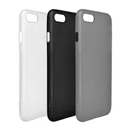 Etui i futerały do telefonów - aiino Z3RO – 3 x etui na telefon komórkowy iPhone 7, iPhone 8 i iPhone SE (2020), ochrona przód i tył z TPU, odporne na zarysowania – 2 x czarne, 1 x przezroczyste - miniaturka - grafika 1