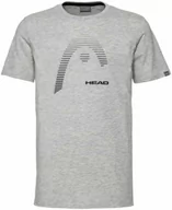 Koszulki sportowe męskie - HEAD CLUB CARL T-Shirt M Grey Melange 2021 - miniaturka - grafika 1