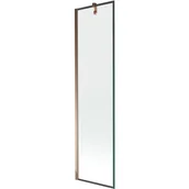 Parawany nawannowe - Mexen Next parawan nawannowy 1-skrzydłowy 50 x 150 cm, czarny wzór, różowe złoto - miniaturka - grafika 1