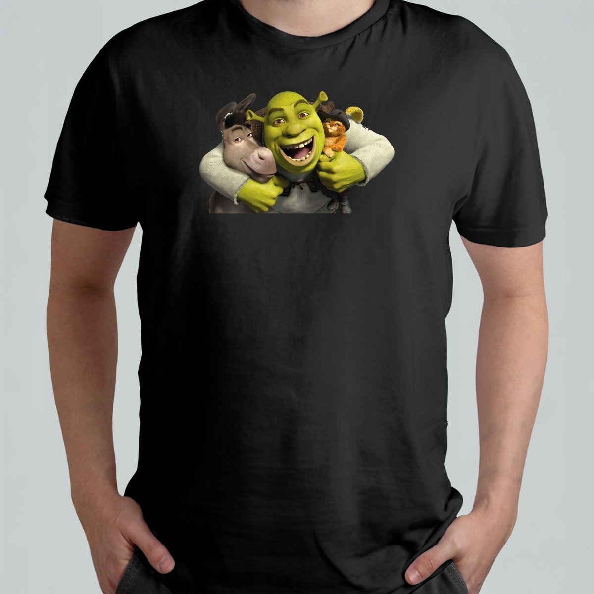 Koszulka Z Nadrukiem T-shirt Męski Shrek Osioł Bajka r. L #21