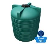 Beczki - Zbiornik plastikowy, beczka 5000 l zielony (średnica: 185 cm) - miniaturka - grafika 1