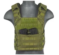 Odzież taktyczna i umundurowanie - Kamizelka taktyczna Lancer Tactical Gilet Plate Carrier SPAC 1000D - Olive - miniaturka - grafika 1