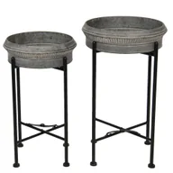 Donice - Clayre & Eef Metalowe Kwietniki 2szt. 5Y0779 - miniaturka - grafika 1