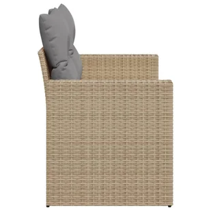 Sofa ogrodowa z poduszkami, 2-osobowa, beż, polirattan Lumarko! - Sofy ogrodowe - miniaturka - grafika 6