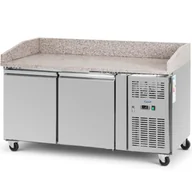 Szafy i witryny chłodnicze - Stół chłodniczy do pizzy 2 komory na kółkach 390 l 150.5 x 80 x 100 cm - miniaturka - grafika 1