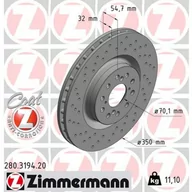 Tarcze hamulcowe - Tarcza hamulcowa ZIMMERMANN 280.3194.20 - miniaturka - grafika 1