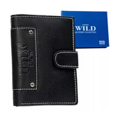 Portfele - Skórzany, pionowy portfel męski z zapinką Always Wild, 13 x 10 x 2 cm - miniaturka - grafika 1