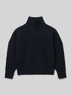 Swetry dla dziewczynek - Sweter z dzianiny o kroju oversized z golfem - miniaturka - grafika 1