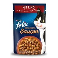 Mokra karma dla kotów - Felix Sensations Wołowina i pomidory 104x85 g - miniaturka - grafika 1