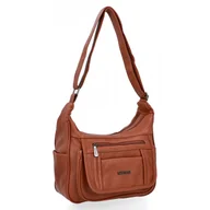 Torebki damskie - Torebka Listonoszka 2 Komory firmy Hernan 8969 Ruda - miniaturka - grafika 1