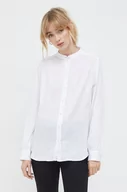 Koszule damskie - Marc O'Polo koszula bawełniana damska kolor biały regular ze stójką - miniaturka - grafika 1