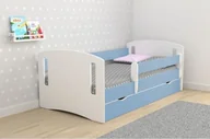 Łóżka dla dzieci i młodzieży - Kocot Kids Łóżko CLASSIC 2 niebieskie dla dzieci z barierką Kocot Kids - miniaturka - grafika 1