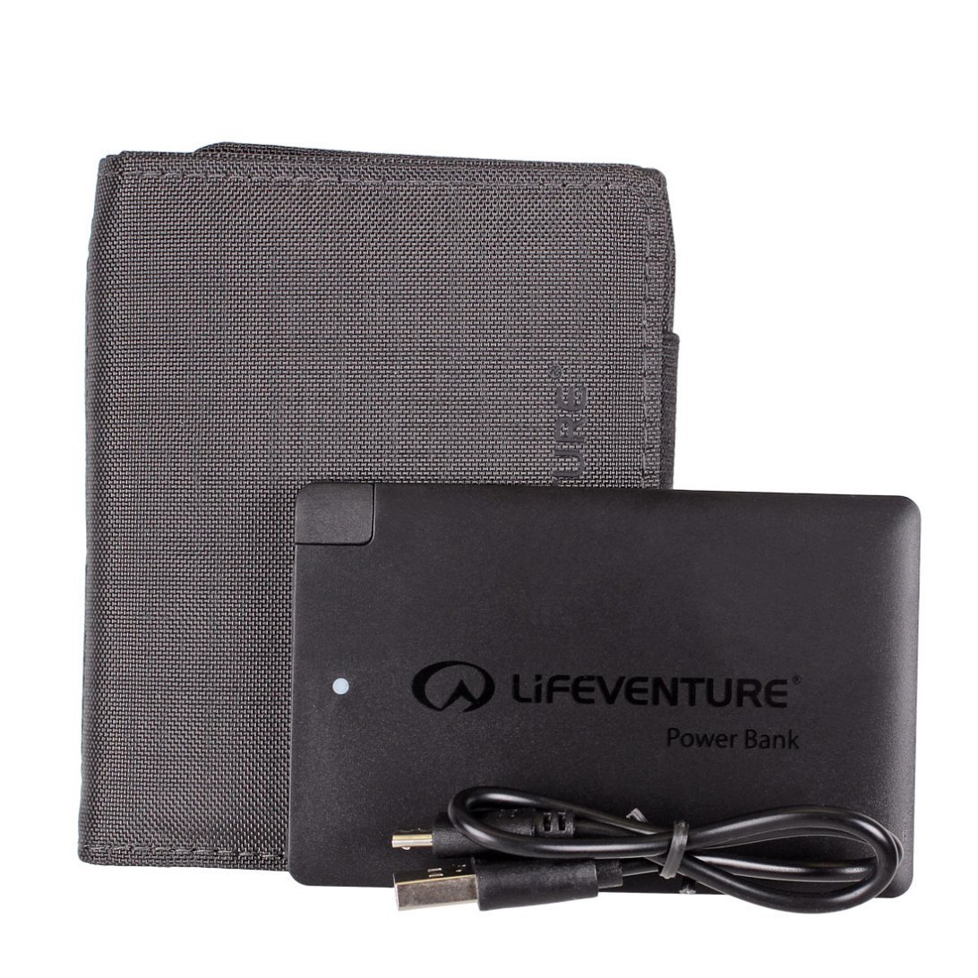 Portfel turystyczny z power bankiem Lifeventure RFiD Charger Wallet