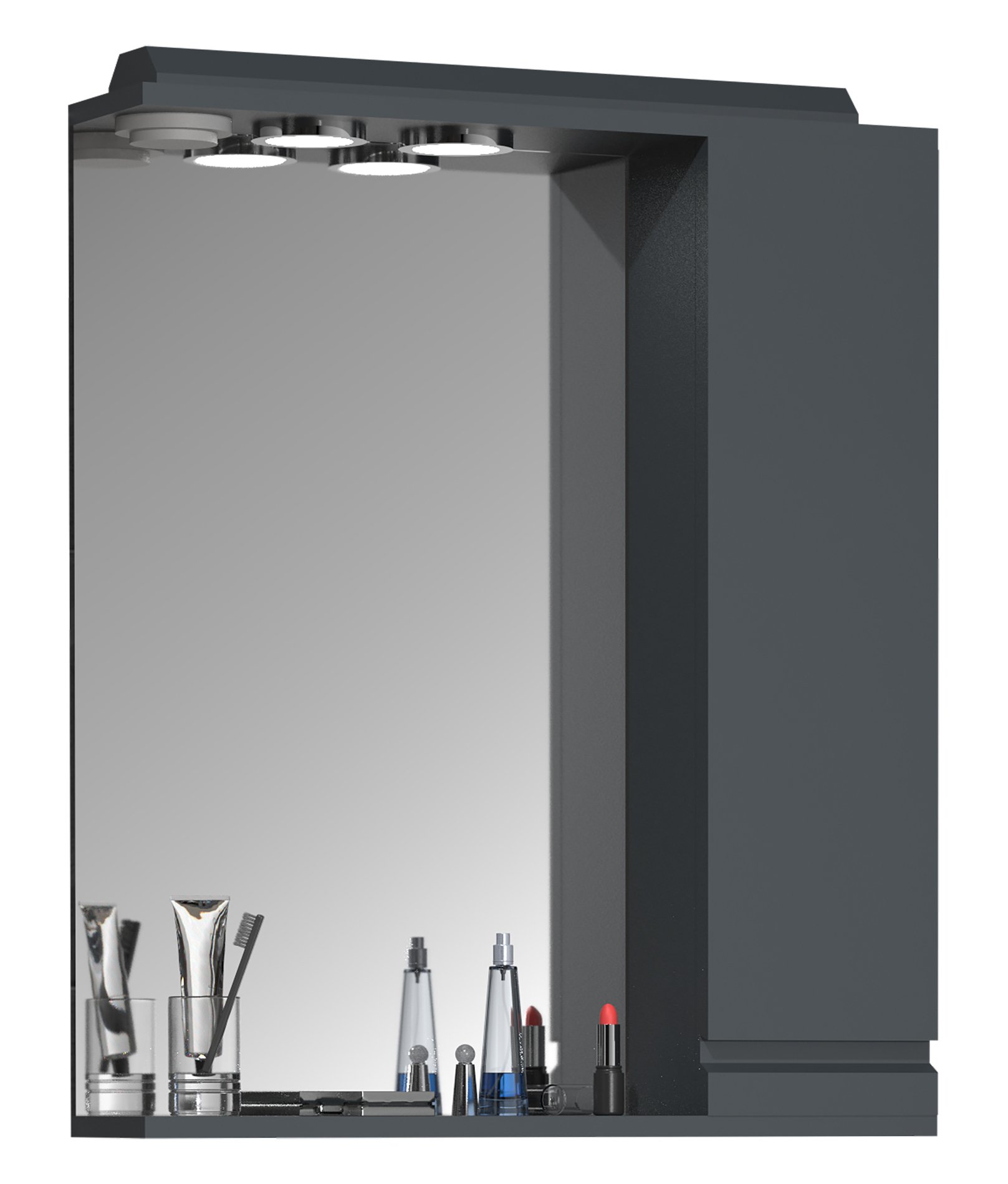 SiloraL szafka łazienkowa z lustrem antracyt.